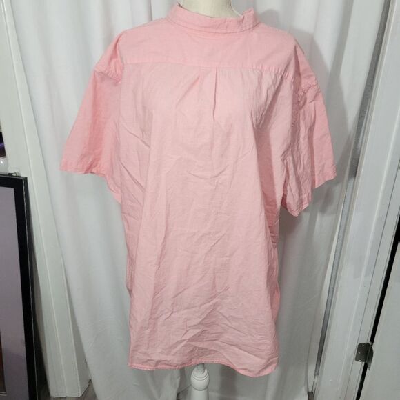 Old navy slim fit button up shirt pink sz 3xl - Picture 3 of 7